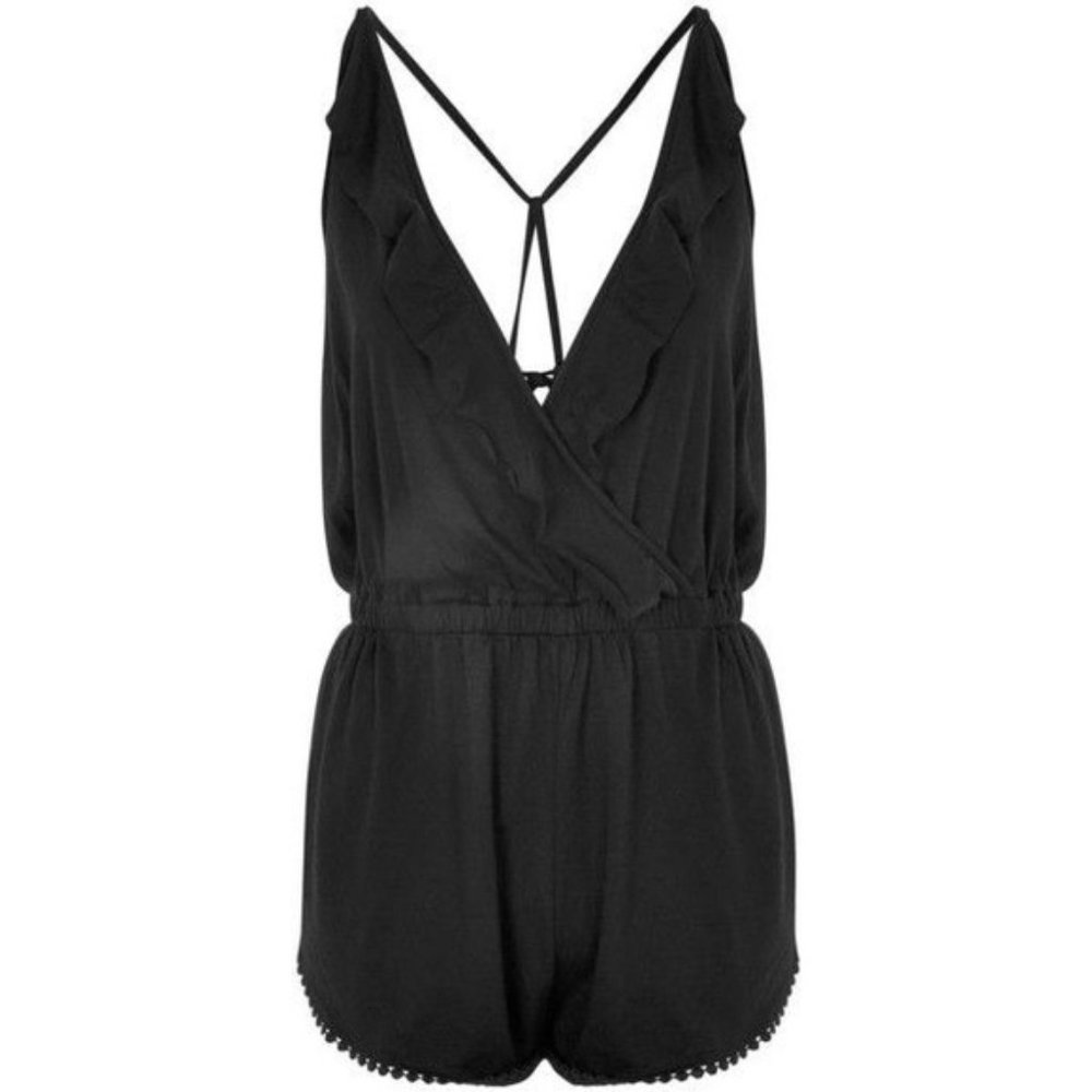Topshop Jersey Wrap Cover-Up Romper